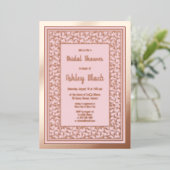 Blush roze roze goudolie Vrijgezellenfeest Folie Uitnodiging (Staand Voorkant)