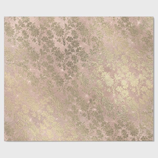 Blush roze roze goudpoeder luxe luxe cadeaupapier (Vlak)