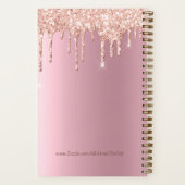 Blush roze roze goudriem glitter - dagboek niet aa notitieboek (Achterkant)