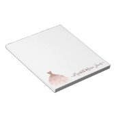 Blush roze roze goudsparkle Meisjesscript Notitieblok (Schuin)