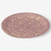 Blush roze roze goudvlekken papieren bordje (Gekanteld)
