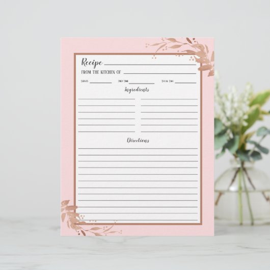 Blush roze roze goudvulling Pagina met Multomap on (Staand voorkant)