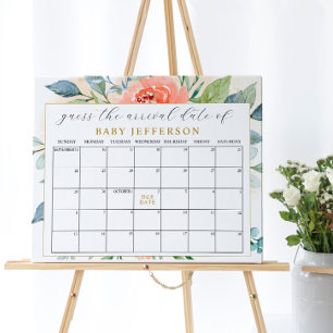 Blush roze roze kalender Vervaldatum Poster