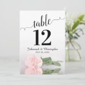 Blush roze roze legant bruiloft nummer groot (Staand voorkant)