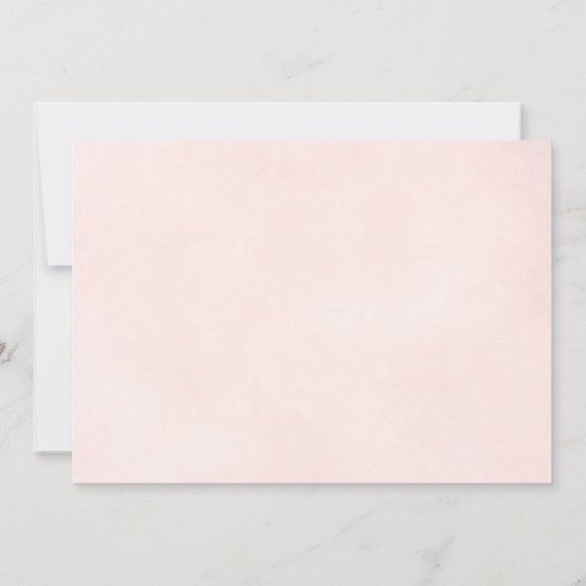 Blush roze roze met ovale foto Romantic Weddenscha Save The Date (Achterkant)