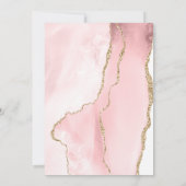 Blush roze roze moderne bruiloft kaart (Achterkant)