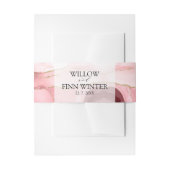 Blush roze roze moderne bruiloft uitnodigingen wikkel (Voorkant Voorbeeld)