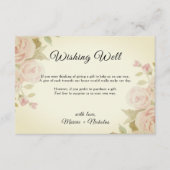 Blush roze roze orroe oraal weddenschap goed informatiekaartje (Voorkant)