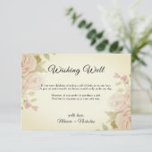 Blush roze roze orroe oraal weddenschap goed informatiekaartje (Staand voorkant)