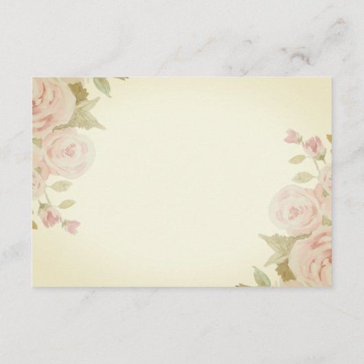 Blush roze roze orroe oraal weddenschap goed informatiekaartje (Achterkant)