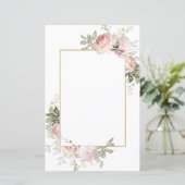 Blush roze roze papieren blad (Staand voorkant)