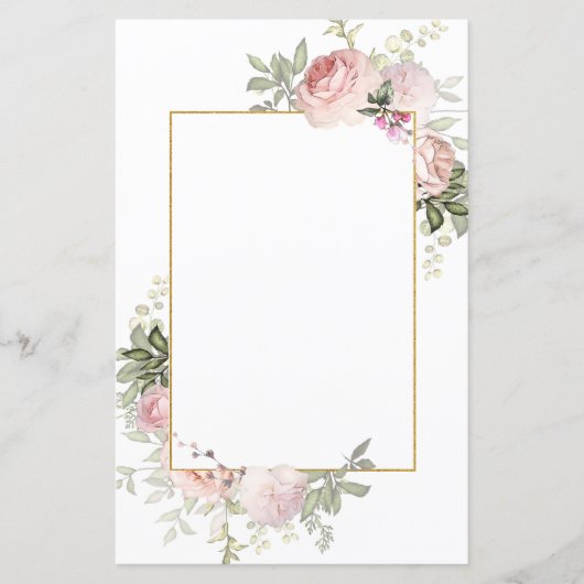 Blush roze roze papieren blad (Voorkant)