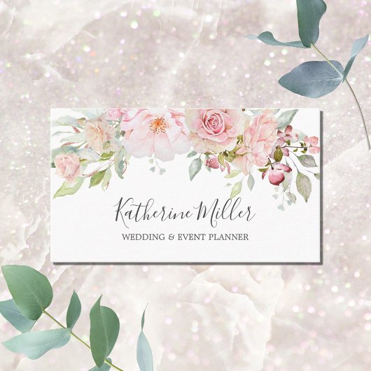 Blush roze roze pioenroos bloem romantische bloem visitekaartje