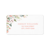 Blush roze roze platte Waterverf Retouradres Etiket (Voorkant)