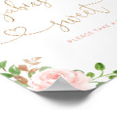 Blush roze roze pompoen. Babybaby's zijn zoet Poster (Hoek)