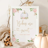 Blush roze roze pompoen. Babybaby's zijn zoet Poster