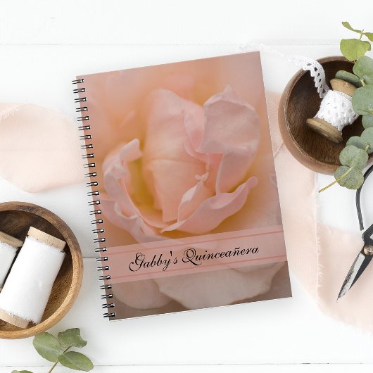Blush Roze roze Quinceañera Guest Book Notitieboek