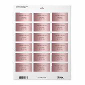 Blush roze roze return address label (Full Sheet)