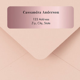 Blush roze roze return address label
