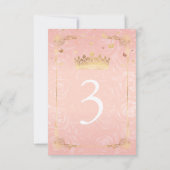 Blush roze roze roodbruine tafelkaart kaart (Achterkant)