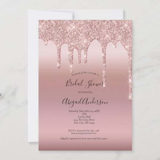 Blush roze roze roodbruine Vrijgezellenfeest Kaart (Voorkant)