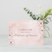 Blush roze roze roodstrijder Kaart van het beste v (Staand voorkant)