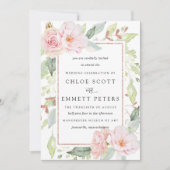 Blush roze roze roze bijtende finale uitnodiging v (Voorkant)