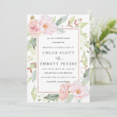 Blush roze roze roze bijtende finale uitnodiging v (Staand voorkant)