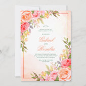 Blush roze roze roze bijtende finale uitnodiging v (Voorkant)