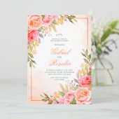 Blush roze roze roze bijtende finale uitnodiging v (Staand voorkant)