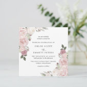 Blush roze roze roze bijtende finale uitnodiging v (Staand voorkant)
