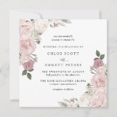 Blush roze roze roze bijtende finale uitnodiging v (Voorkant)