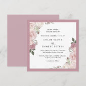 Blush roze roze roze bijtende finale uitnodiging v (Voorkant / Achterkant)