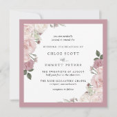 Blush roze roze roze bijtende finale uitnodiging v (Voorkant)