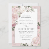 Blush roze roze roze bijtende finale uitnodiging v (Voorkant)
