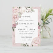 Blush roze roze roze bijtende finale uitnodiging v (Staand voorkant)