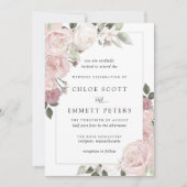 Blush roze roze roze bijtende finale uitnodiging v (Voorkant)