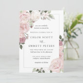 Blush roze roze roze bijtende finale uitnodiging v (Staand voorkant)