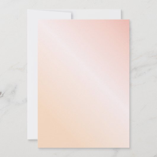 Blush roze roze roze goudbruin bruinbloemigen brui kaart (Achterkant)