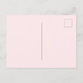 Blush roze roze roze goudfloralen witte bruiloft briefkaart (Achterkant)
