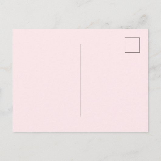Blush roze roze roze goudfloralen witte bruiloft briefkaart (Achterkant)