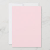 Blush roze roze roze goudfloralen witte bruiloft kaart (Achterkant)