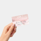 Blush roze roze roze marmer gepersonaliseerd badge (Handheld)