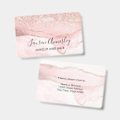 Blush roze roze roze marmer gepersonaliseerd badge (Voor- en achterkant)