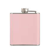Blush Roze Roze Roze Moderne Minimale Naam Heupfles (Achterkant)