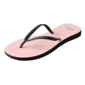 Blush Roze Roze Roze Moderne Minimale Naam Teenslippers (Schuin)