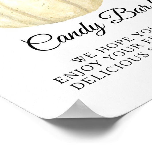 Blush roze roze roze pompoenstaafje Snoep staafje Poster (Hoek)