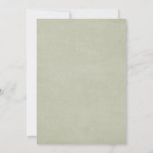 Blush Roze Roze Sage Eucalyptus Girl Baby shower Kaart (Achterkant)