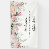 Blush roze roze Vrijgezellenfeest Welkom Spandoek (Verticaal)