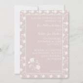 Blush roze roze weddenschap kaart (Voorkant)